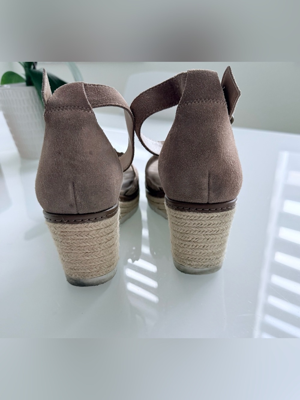 Nicole Nice Espadrille Wedge Sandal Nude size 8.5 - Picture 5 of 9